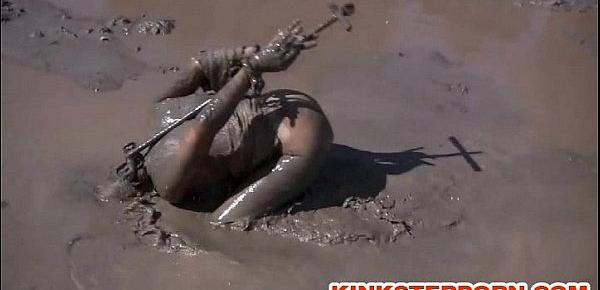  Outdoor BDSM Mud Slave Disgrace